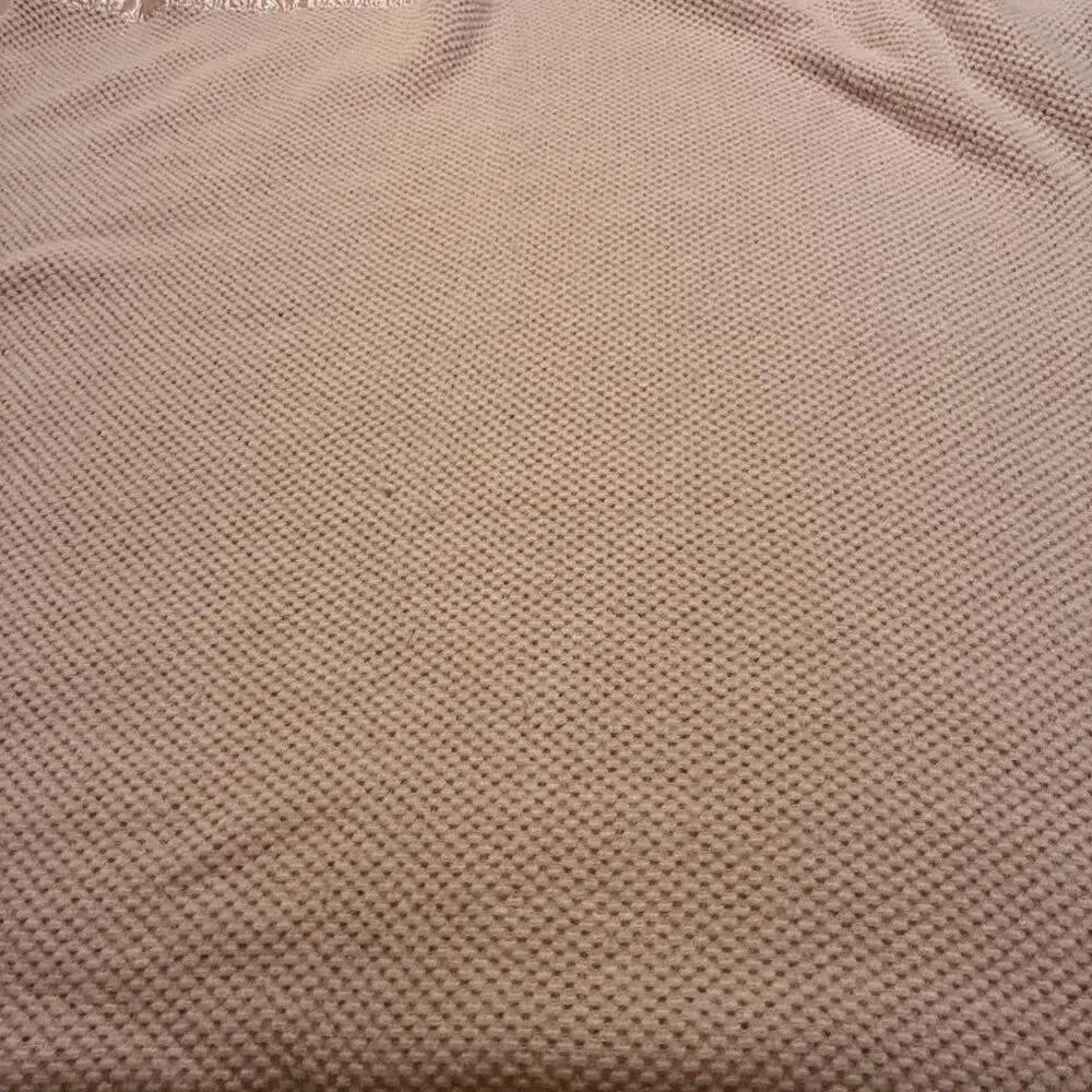 Vtg Waffle Weave Pink Blanket Satin Trim 62 X 86” Twin  1 piece (2 Available)